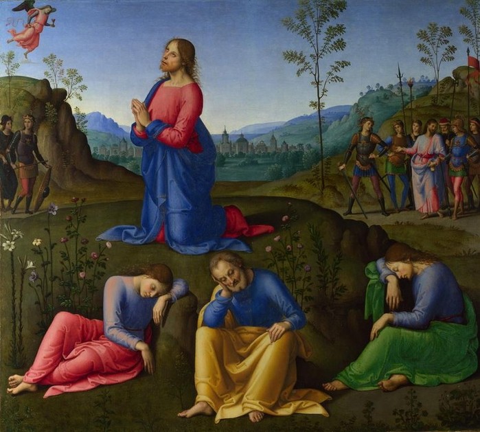 11 Lo Spagna (1450  1528),- The Agony in the Garden.     (700x629, 113Kb)