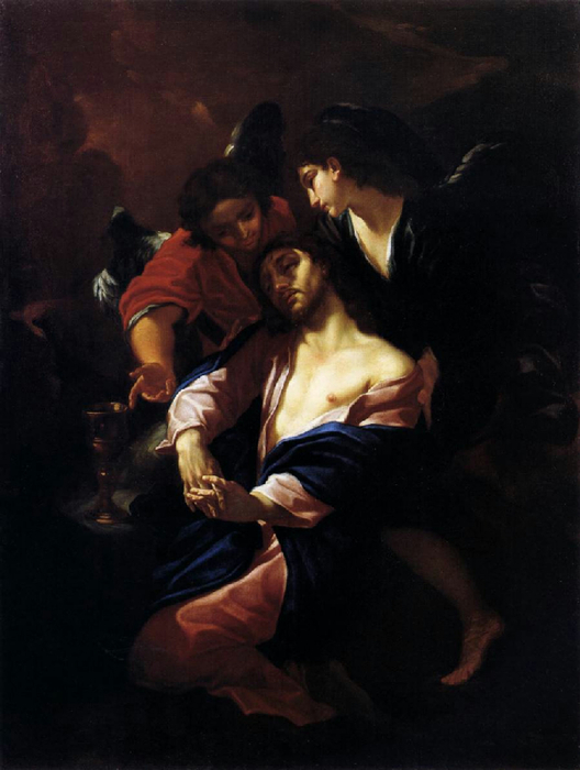 18 BRANDI, Giacinto. Christ in the Garden of Gethsemane c. 1650 (528x700, 268Kb)
