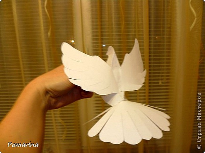 Голубь мира из бумаги и салфеток своими руками к 9 мая (шаблоны и схемы для оригами)
