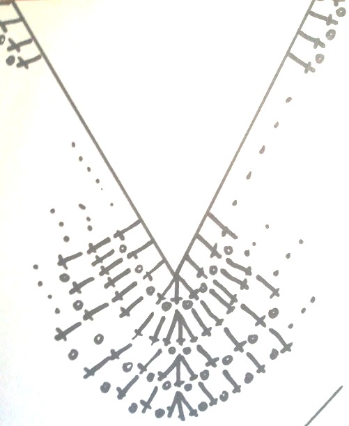 Кофта диагональ крючком схема