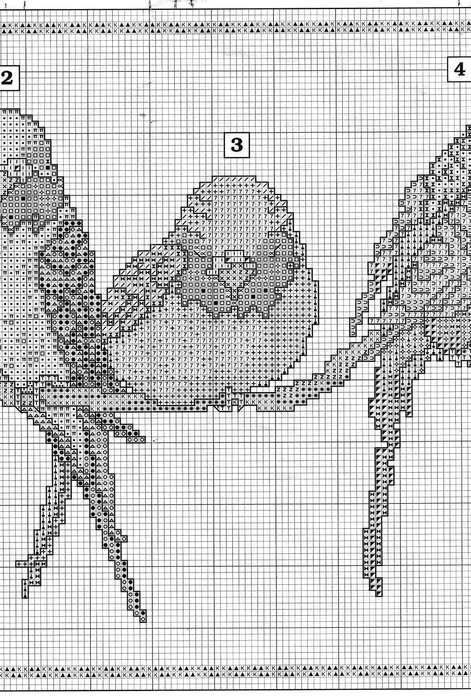Вышивка крестом попугаи схемы попугаи