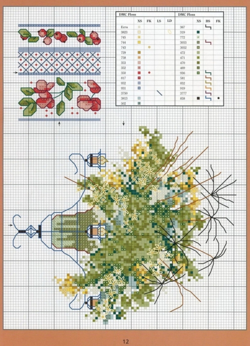 Отличный журнал вышивки Marie Barber - Cross-Stitch Florals (6) (505x700, 301Kb)