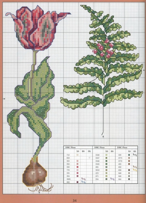 Отличный журнал вышивки Marie Barber - Cross-Stitch Florals (28) (503x700, 289Kb)