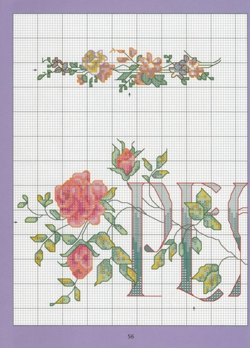 Отличный журнал вышивки Marie Barber - Cross-Stitch Florals (50) (503x700, 266Kb)