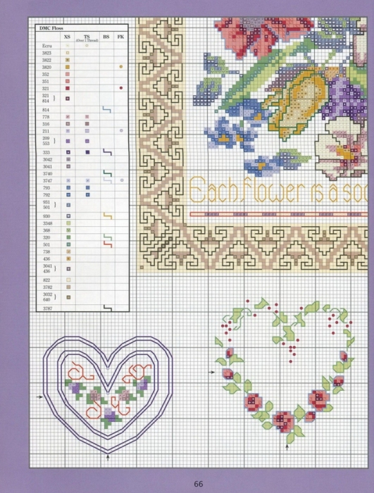 Отличный журнал вышивки Marie Barber - Cross-Stitch Florals (60) (531x700, 300Kb)