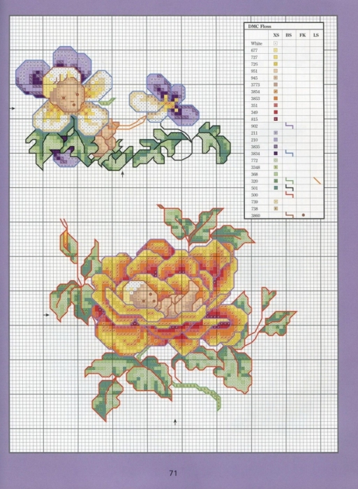 Отличный журнал вышивки Marie Barber - Cross-Stitch Florals (65) (513x700, 271Kb)