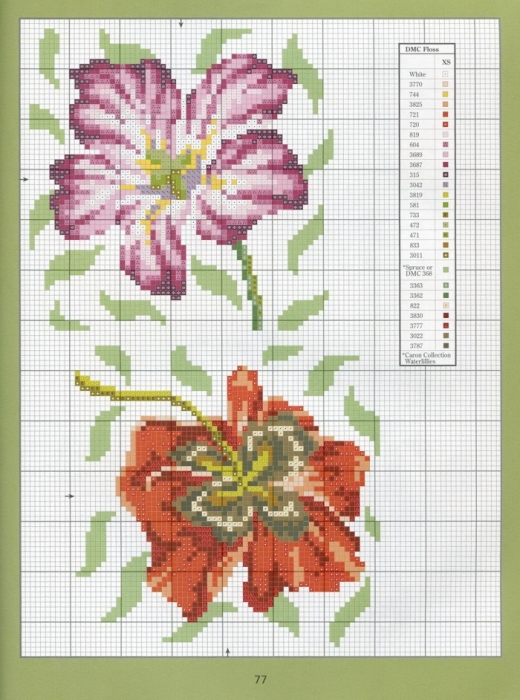 Отличный журнал вышивки Marie Barber - Cross-Stitch Florals (71) (520x700, 269Kb)