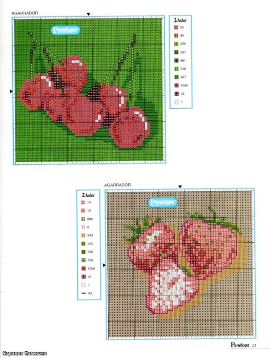 Вышитые прихватки и салфетка - Дольки фруктов (6) (525x700, 221Kb)