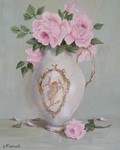  Elegant cherub jug and roses close (449x560, 49Kb)