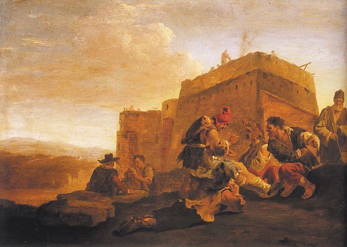 Landscape with Mora Players (The Small Limekiln), Szépmüvészeti Múzeum, Budapest (700x497, 66Kb)