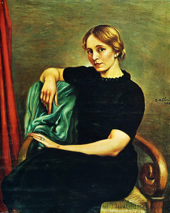 Portrait of Isa with black dress, 1935 (559x700, 132Kb)