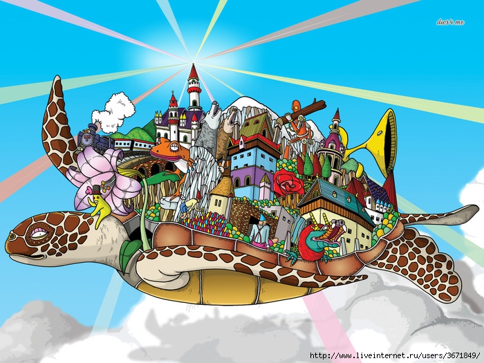 psychedelic-nature-turtle-town-digital-art-426739 (700x525, 303Kb)