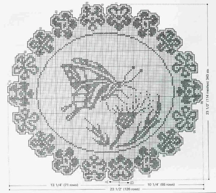 Салфетка бабочка крючком схема и описание