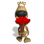 Гифки дарю цветы. Медведь дарит букет цветов. Смешной букет цветов. Вручение букета гиф. Дарит цветы гиф.