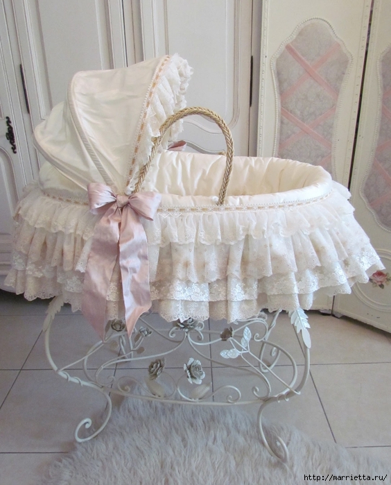 Очень красивая идея оформления кроватки для новорожденного (4) (564x700, 271Kb)