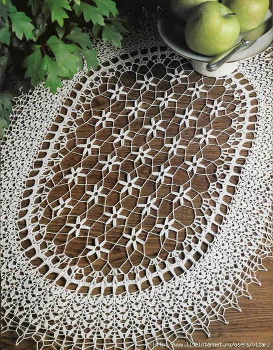 10 Crochet-Lace Doily oval (546x700, 435Kb)