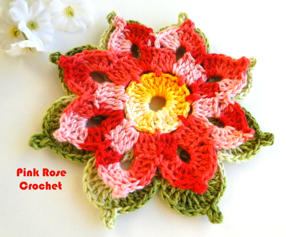 Flor Motivo de Croche Crochet Flower- (580x480, 407Kb)