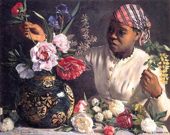Art-Painting-Portrait-African_Woman_with_Peonies (700x553, 473Kb)