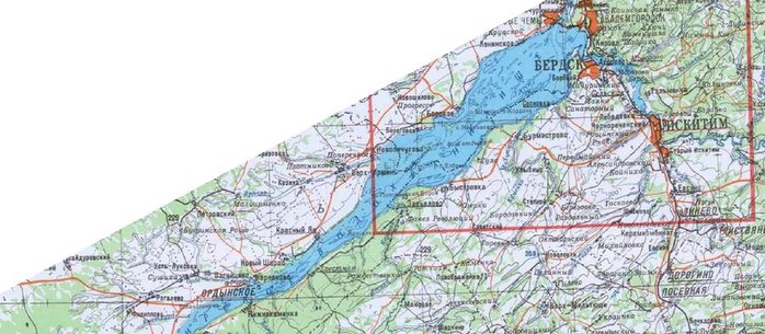 Новосибирское водохранилище карта