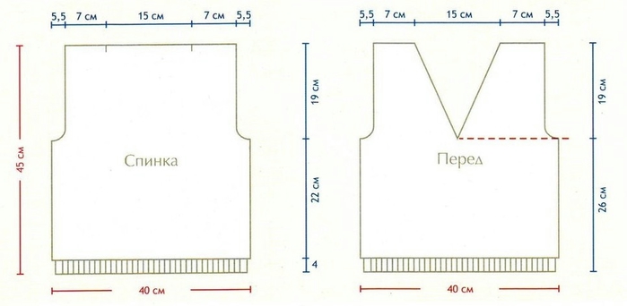 Жилет на вязальной машине схемы