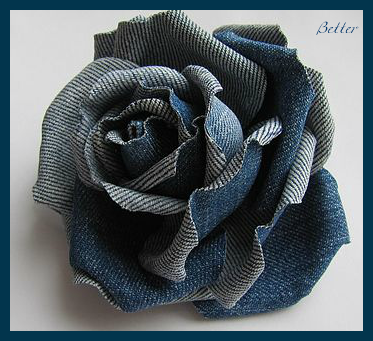 Создаем простой цветок из джинсовой ткани