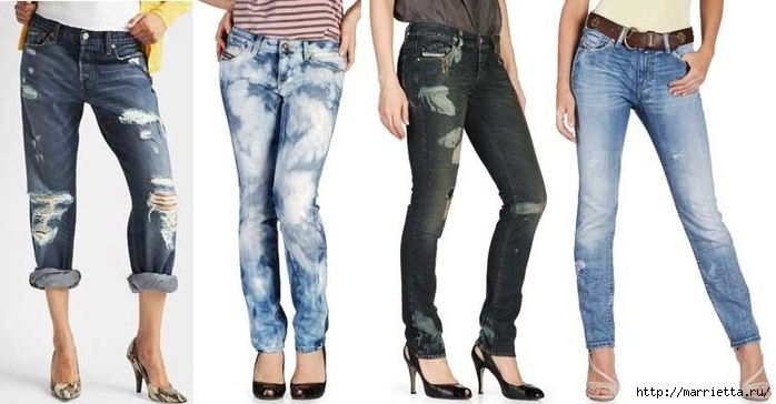шорты из джинсов, переделка и украшение (32) (700x364, 156Kb)