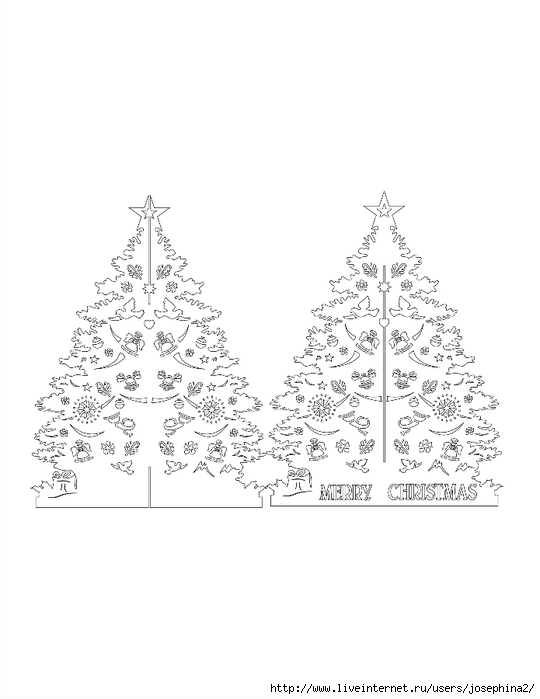 The Art of Kirigami CHRISTMASS TREE TWO PIECE (540x700, 122Kb)