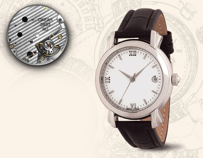 Часы с символикой часовой компании Полет Классика