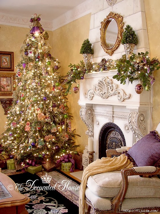 The Decorated House Christmas Purple Green 2005 (525x700, 403Kb)