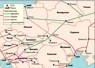 Нефтепровод дружба брянск карта