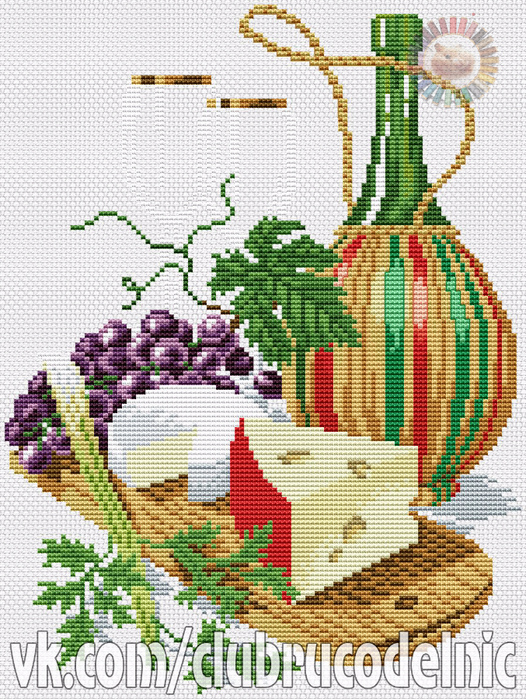 Cheese & Red Wine (526x700, 594Kb)
