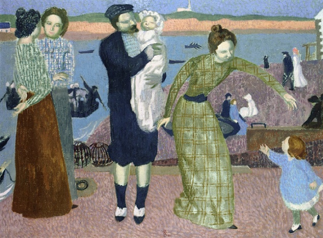 Parisians at the Seaside, Evening, 1899 (637x469, 363Kb)