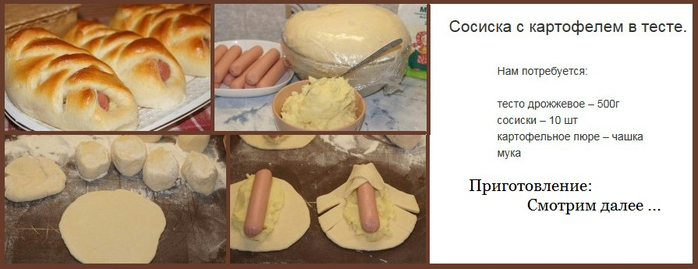 Сосиска в тесте рецепт с фото в духовке на кефире в духовке рецепт