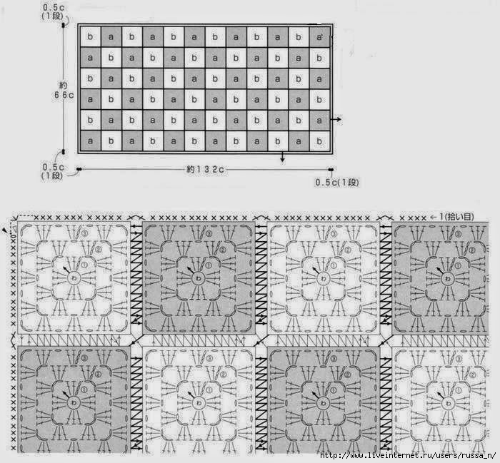 Покрывала крючком со схемами. Схемы вязания покрывала крючком из квадратов. Квадрат крючком схема. Вязаные пледы крючком со схемами. Схема вязания пледа крючком.