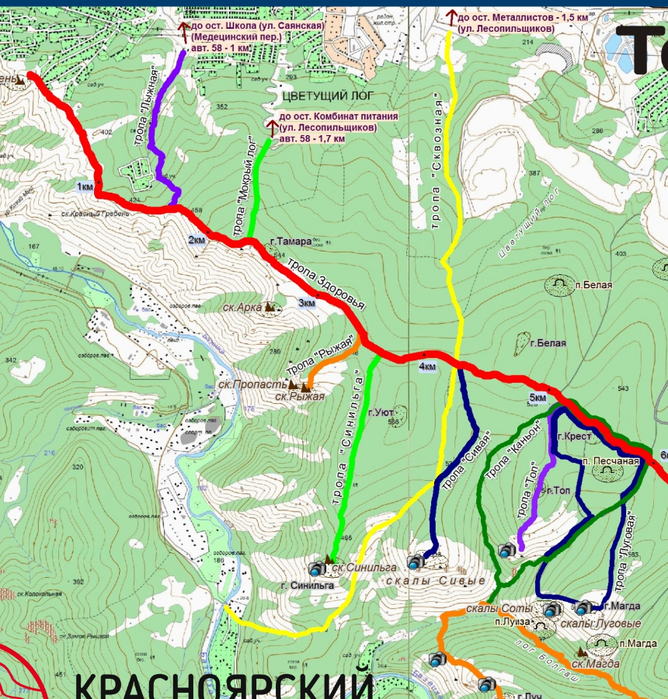 Малташская тропа схема маршрута