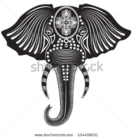 stock-vector-vector-illustration-of-a-tribal-totem-animal-elephant-in-graphic-style-104458031 (450x470, 54Kb)