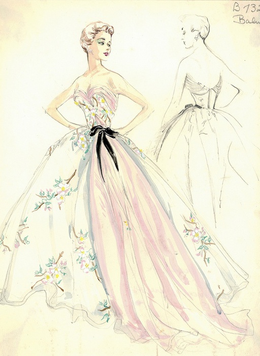 Bergdorf Goodman Archives. Coctail & Evening Dresses 1950-69 5 (512x700, 117Kb)