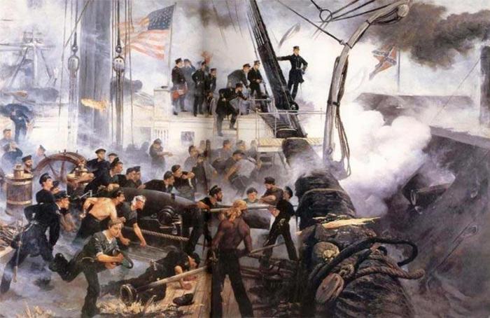 Batalla de Mobile Bay, 5 de agosto de 1864 (700x454, 60Kb)