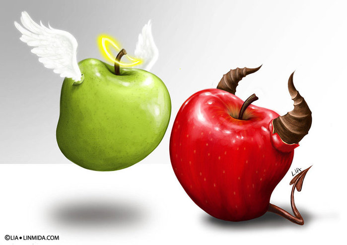 Apple_duel_by_LiaSelina (700x494, 46Kb)