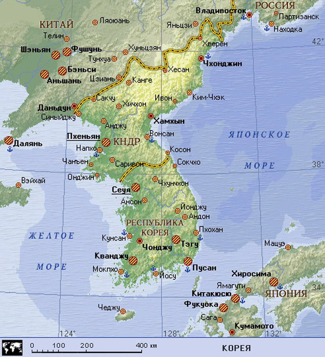 Покажи на карте северную корею. Географическая карта Южной Кореи. Географическая карта КНДР. Границы Северной Кореи и Южной Кореи на карте. Корейский полуостров на карте.