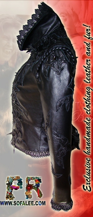 Women's jacket made --of genuine leather, the stylish 05 (301x700, 168Kb)