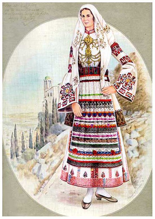 Азербайджанский национальный костюм рисунок (72 фото)