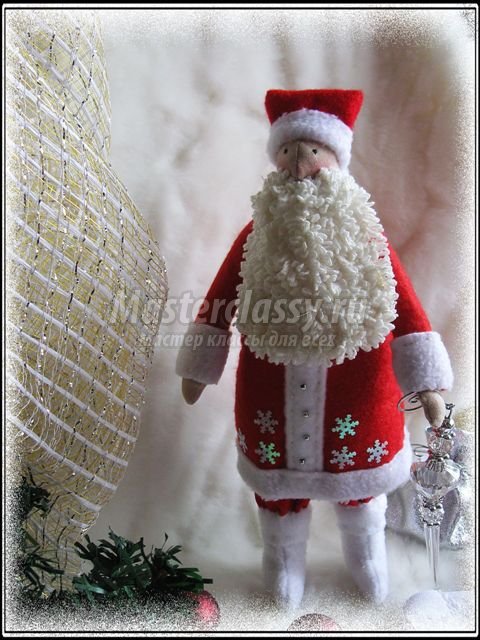 Дед Мороз Тильда своими руками: выкройка, мастер-класс с пошаговым фото
