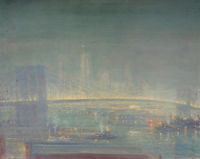 Nocturne, Brooklyn Bridge (700x555, 225Kb)