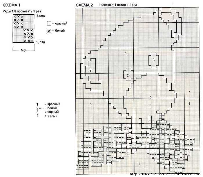 Свитер с мишкой тедди схема