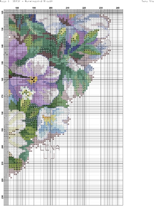 Венок и колибри dimensions схема