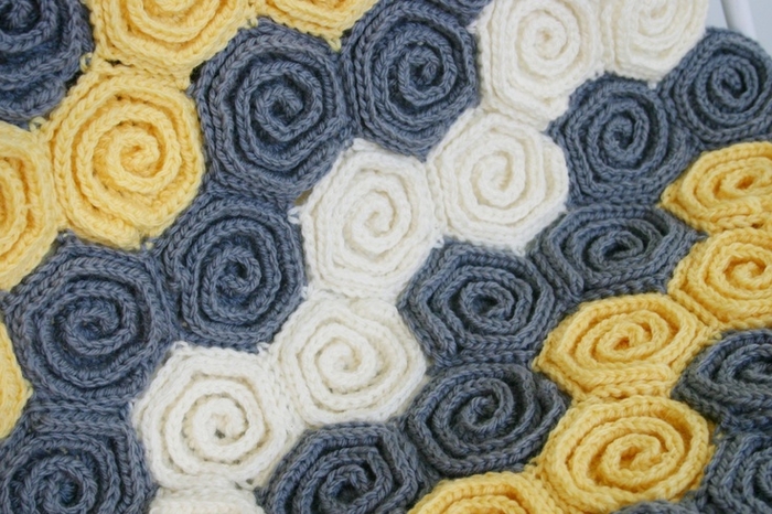 【转载】钩针:创意花卉地毯