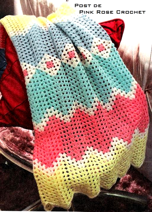 Manta Zig Zag com Granny Squares e Ponto Crochet Ripple (502x700, 730Kb)