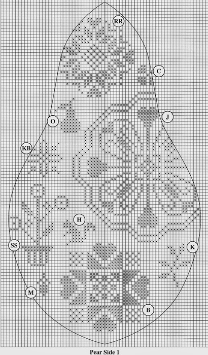 Груша крючком схема