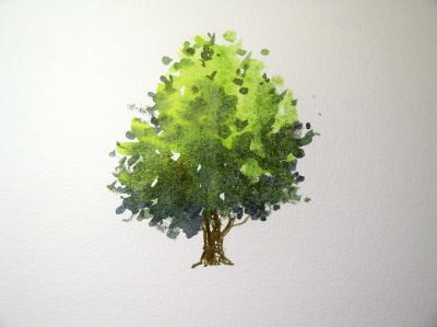 Дерево на ватмане нарисовать